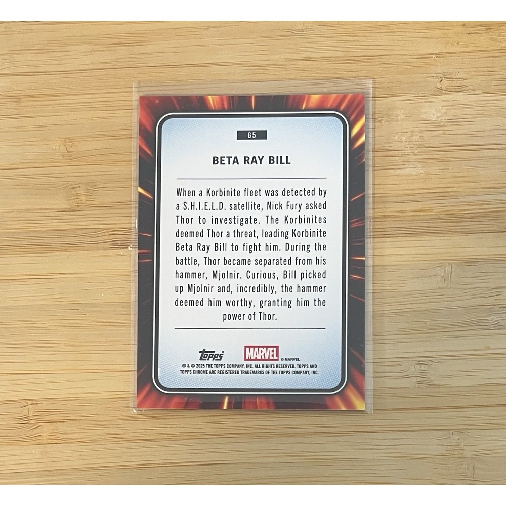 2025 Topps Chrome Marvel Beta Ray Bill #143 Base‎ Card - Picture 2 of 2